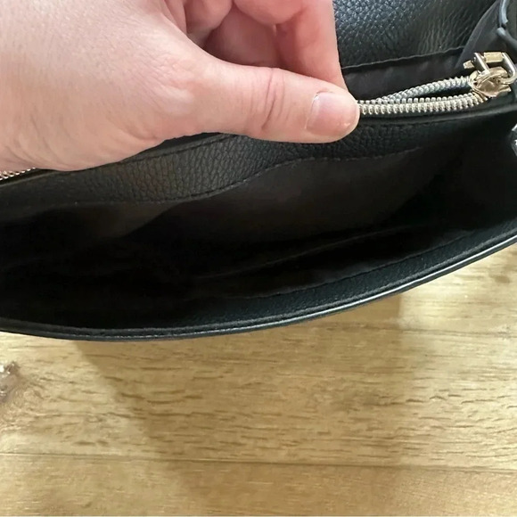 Marc New York Andrew Marc Black w/ Chain Detail Crossbody Purse - Picture 9 of 13